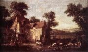 OUDRY, Jean-Baptiste Farmhouse oil painting on canvas